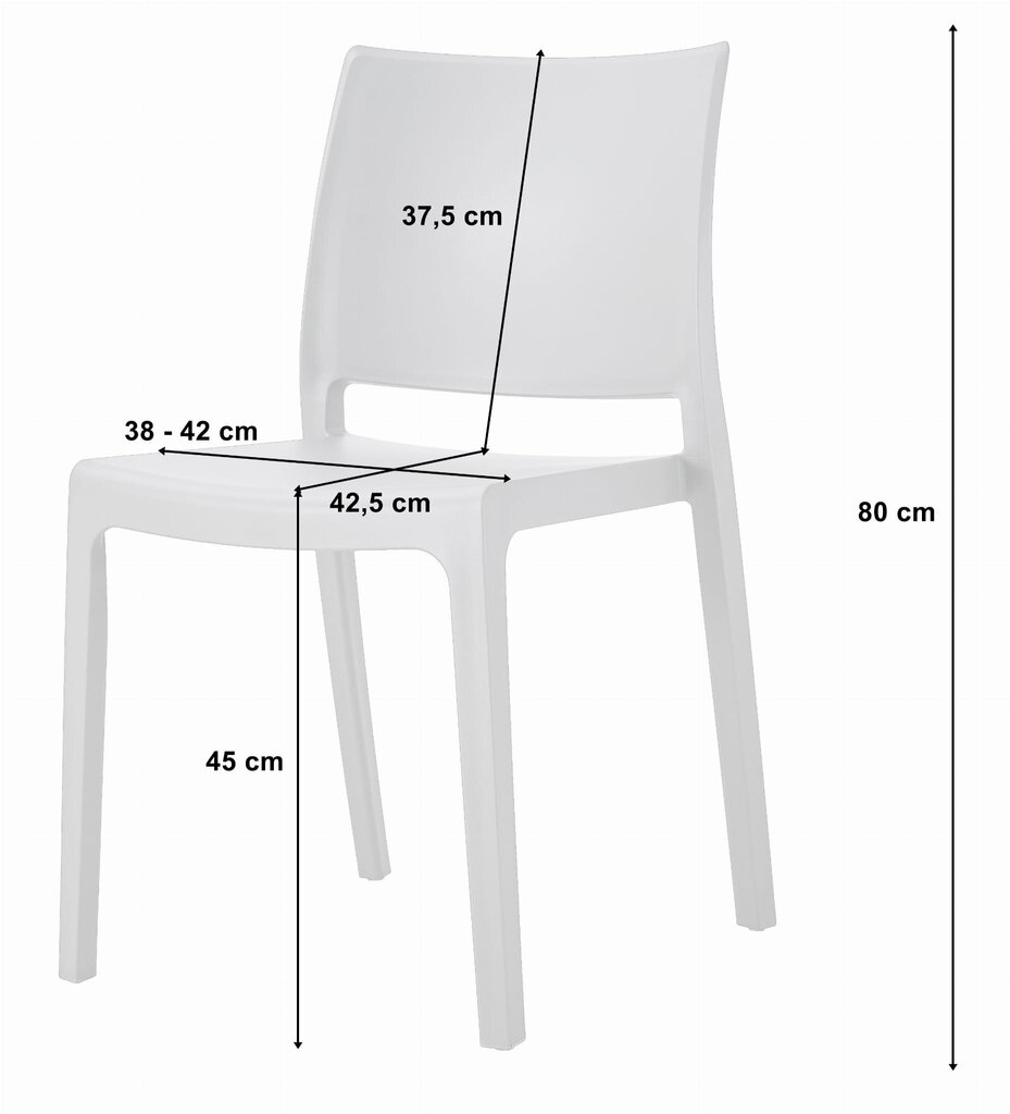 2 tuolin setti Leobert Klem, musta hinta ja tiedot | Ruokapöydän tuolit | hobbyhall.fi