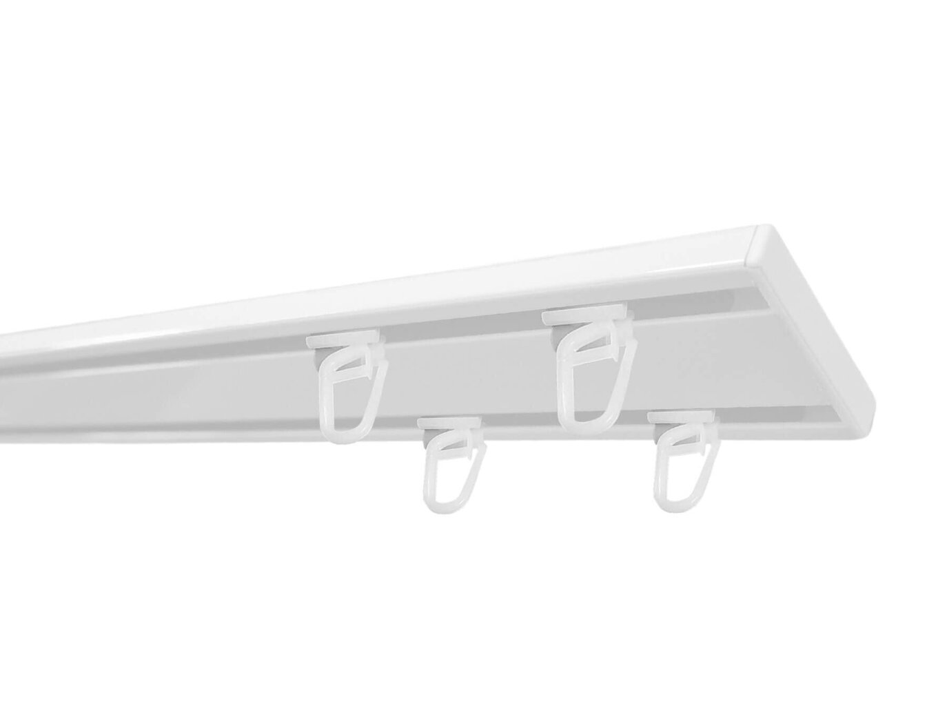 DUO SLIM aluminum splint complete with safety pin, 150 cm, white hinta ja tiedot | Verhotangot | hobbyhall.fi