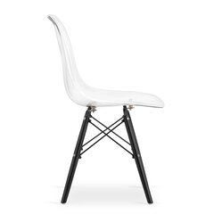 4-tuolisetti Osaka, valkoinen/musta hinta ja tiedot | Ruokapöydän tuolit | hobbyhall.fi