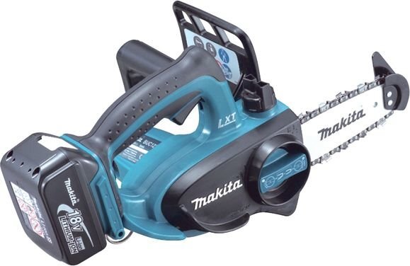 Akkukäyttöinen moottorisaha Makita 18 V 5 Ah, 2 akulla hinta ja tiedot | Sahat ja sirkkelit | hobbyhall.fi