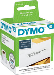 Dymo-tarrarulla Dymo 99010 28 x 89 mm LabelWriter™ valkoinen musta (6 kpl) hinta ja tiedot | Tulostustarvikkeet | hobbyhall.fi
