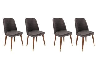 4-osainen tuolisarja, Asir, harmaa/ruskea/kulta hinta ja tiedot | Ruokapöydän tuolit | hobbyhall.fi