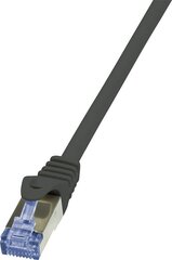 LOGILINK - Patchcord Cat.6A 10G S/FTP PIMF PrimeLine 3m black hinta ja tiedot | Kaapelit ja adapterit | hobbyhall.fi