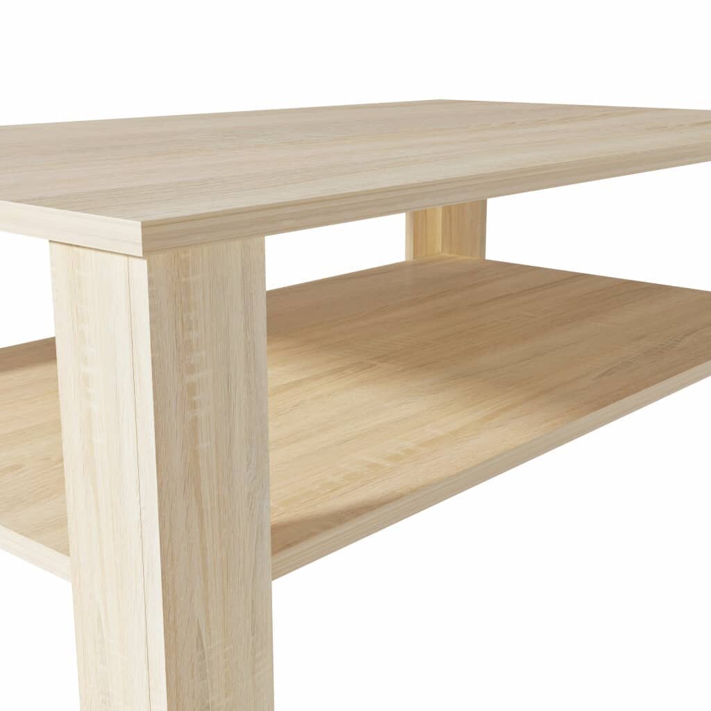 vidaXL Sohvapöytä lastulevy 100x59x42 cm tammen värinen hinta ja tiedot | Sohvapöydät | hobbyhall.fi
