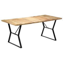 vidaXL Ruokapöytä 180x90x76 cm täysmangopuu hinta ja tiedot | Ruokapöydät | hobbyhall.fi