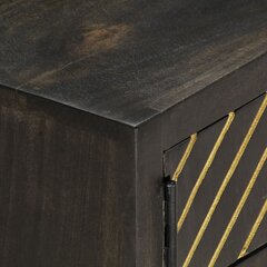 vidaXL Sohvapöytä musta ja kulta 90x50x35 cm täysi mangopuu hinta ja tiedot | Sohvapöydät | hobbyhall.fi