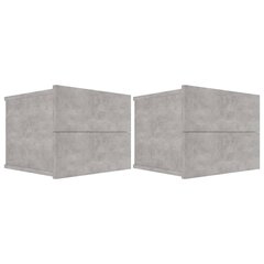 vidaXL Yöpöydät 2kpl betoninharmaa 40x30x30 cm lastulevy hinta ja tiedot | Yöpöydät | hobbyhall.fi