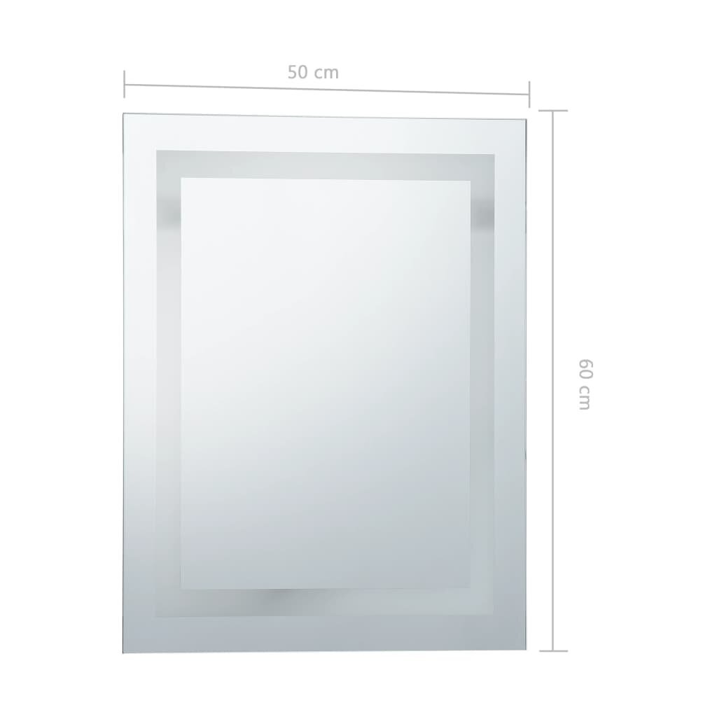 vidaXL Kylpyhuoneen LED-peili kosketussensorilla 50x60 cm hinta ja tiedot | Peilit | hobbyhall.fi