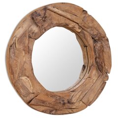 vidaXL Koristeellinen peili pyöreä 60 cm Tiikki hinta ja tiedot | Peilit | hobbyhall.fi