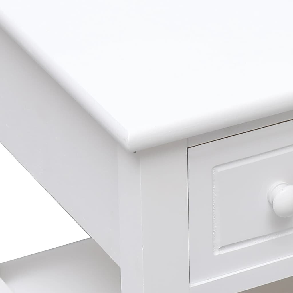 vidaXL Sivupöytä valkoinen 40x40x40 cm keisaripuu hinta ja tiedot | Sohvapöydät | hobbyhall.fi