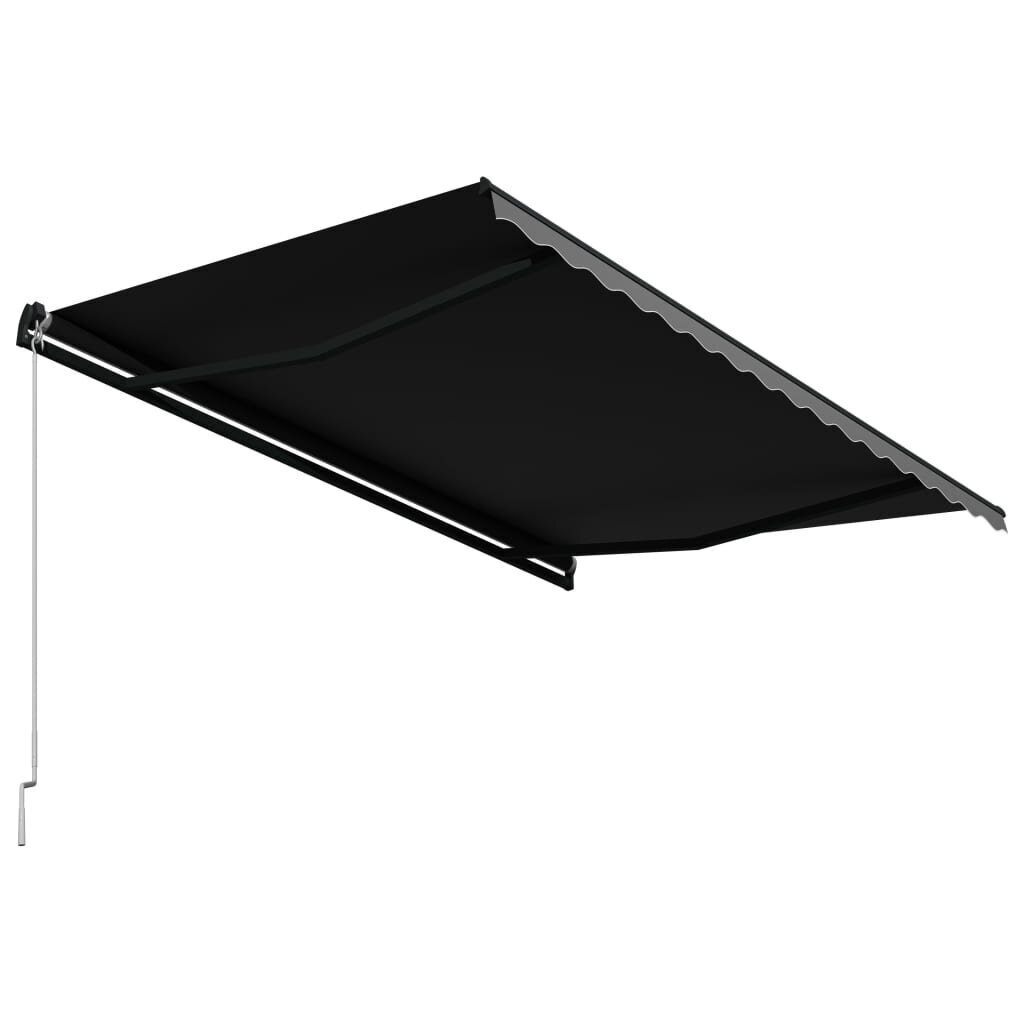 vidaXL Manuaalisesti sisäänkelattava markiisi 400x300 cm antrasiitti hinta ja tiedot | Aurinkovarjot ja markiisit | hobbyhall.fi