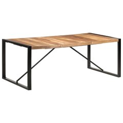 vidaXL Ruokapöytä 200x100x75 täysi puu seesamviimeistelyllä hinta ja tiedot | Ruokapöydät | hobbyhall.fi