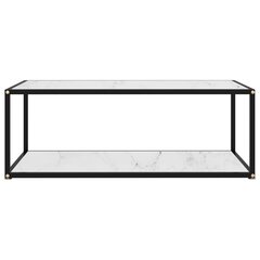 vidaXL Sohvapöytä valkoinen 100x50x35 cm karkaistu lasi hinta ja tiedot | Sohvapöydät | hobbyhall.fi