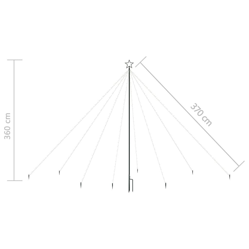 vidaXL Joulukuusen valot sisä-/ulkokäyttöön 576 x LED sininen 3,6m hinta ja tiedot | Jouluvalot | hobbyhall.fi