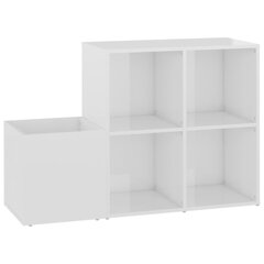 vidaXL Eteisen kenkäkaappi korkeakiilto valkoinen 105x35,5x70 cm levy hinta ja tiedot | Kenkäkaapit ja -hyllyt | hobbyhall.fi