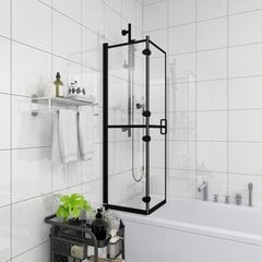 vidaXL Taittuva suihkuseinä ESG 120x140 cm musta hinta ja tiedot | Suihkuseinät ja -ovet | hobbyhall.fi