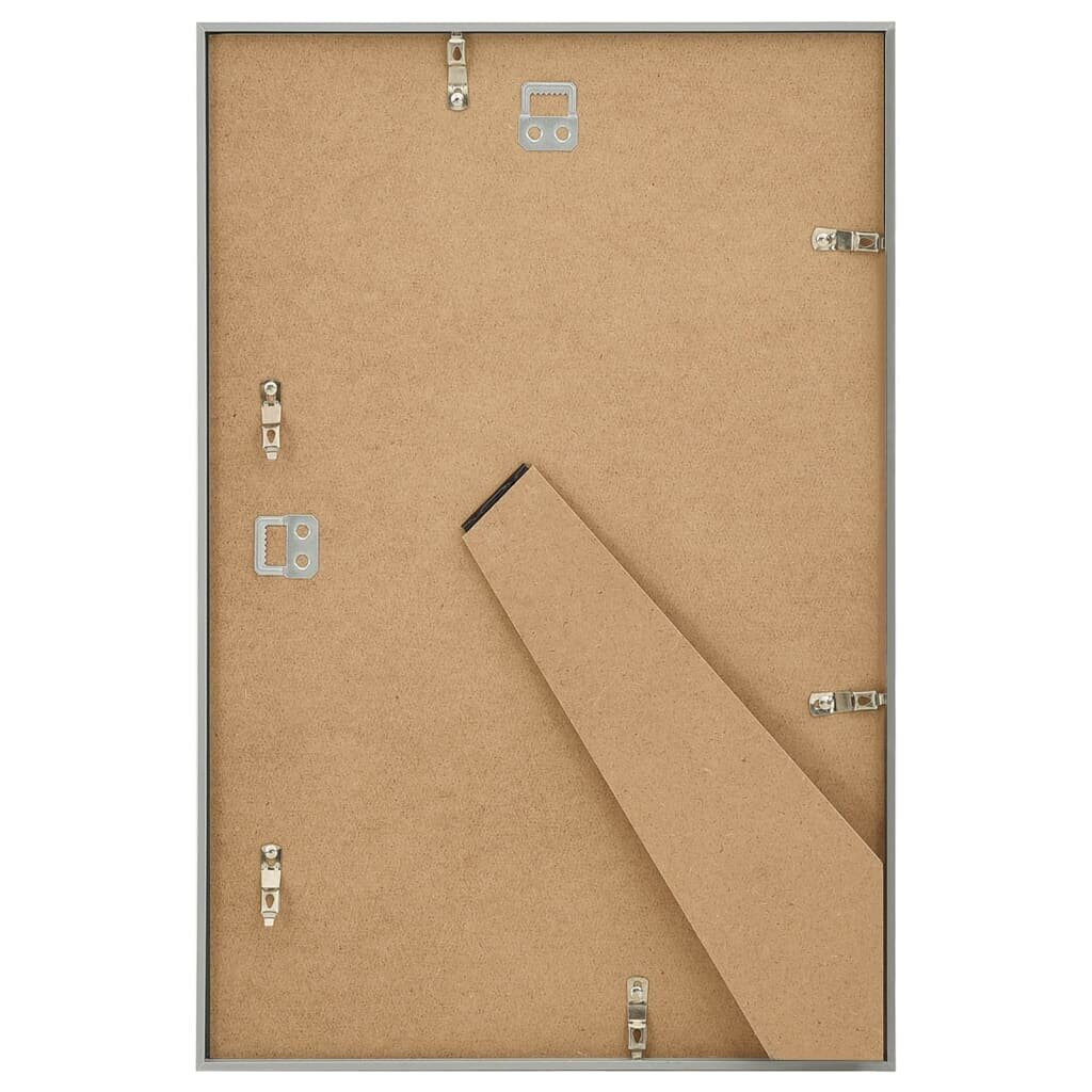 vidaXL Valokuvakehyskollaasi 5 kpl seinälle/pöydälle hopea 70x90cm MDF hinta ja tiedot | Valokuva-albumit -ja kehykset | hobbyhall.fi