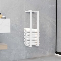 vidaXL Pyyheteline valkoinen 12,5x12,5x60 cm teräs hinta ja tiedot | Kylpyhuoneen sisustus | hobbyhall.fi