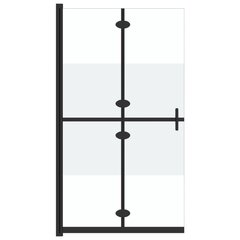 vidaXL Walk-in suihkuseinä kokoontaittuva ESG 1/2 huurrelasi 100x190cm hinta ja tiedot | Suihkuseinät ja -ovet | hobbyhall.fi