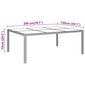 vidaXL Puutarhapöytä 200x150x75 cm karkaistu lasi/polyrottinki beige hinta ja tiedot | Puutarhapöydät | hobbyhall.fi