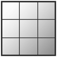 vidaXL Seinäpeili musta 60x60 cm metalli hinta ja tiedot | Peilit | hobbyhall.fi