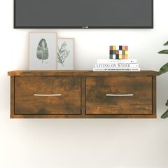 vidaXL TV-seinäkaappi savutammi 60x26x18,5 cm tekninen puu hinta ja tiedot | Hyllyt | hobbyhall.fi