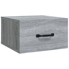 vidaXL Seinäkiinnitettävä yöpöytä harmaa Sonoma 35x35x20 cm hinta ja tiedot | Yöpöydät | hobbyhall.fi