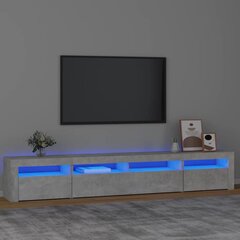 vidaXL TV-taso LED-valoilla betoninharmaa 240x35x40 cm hinta ja tiedot | TV-tasot | hobbyhall.fi