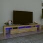 vidaXL TV-taso LED-valoilla Sonoma-tammi 230x36,5x40 cm hinta ja tiedot | TV-tasot | hobbyhall.fi