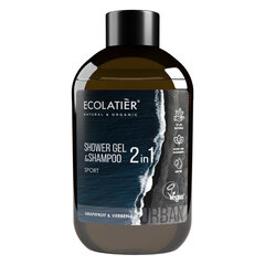 Ecolatier Urban 2-in-1 Sport Shower Gel ja Shampoo, 600 ml hinta ja tiedot | Suihkusaippuat ja suihkugeelit | hobbyhall.fi