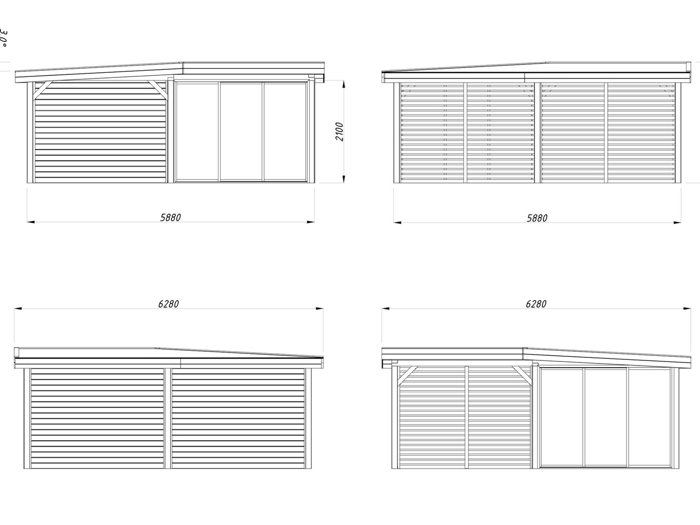 Kesähuone Lenna 24,9 m² SET411 liukuovilla ja valkoisella puunsuojalla hinta ja tiedot | Piharakennukset | hobbyhall.fi