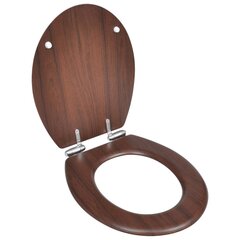 vidaXL WC-istuin soft close MDF yksinkertainen muotoilu ruskea hinta ja tiedot | Ei ole määritelty Saniteettitarvikkeet | hobbyhall.fi