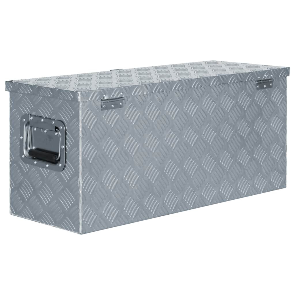 vidaXL Alumiinilaatikko 80x30x35 cm hopea hinta ja tiedot | Työkalupakit ja muu työkalujen säilytys | hobbyhall.fi