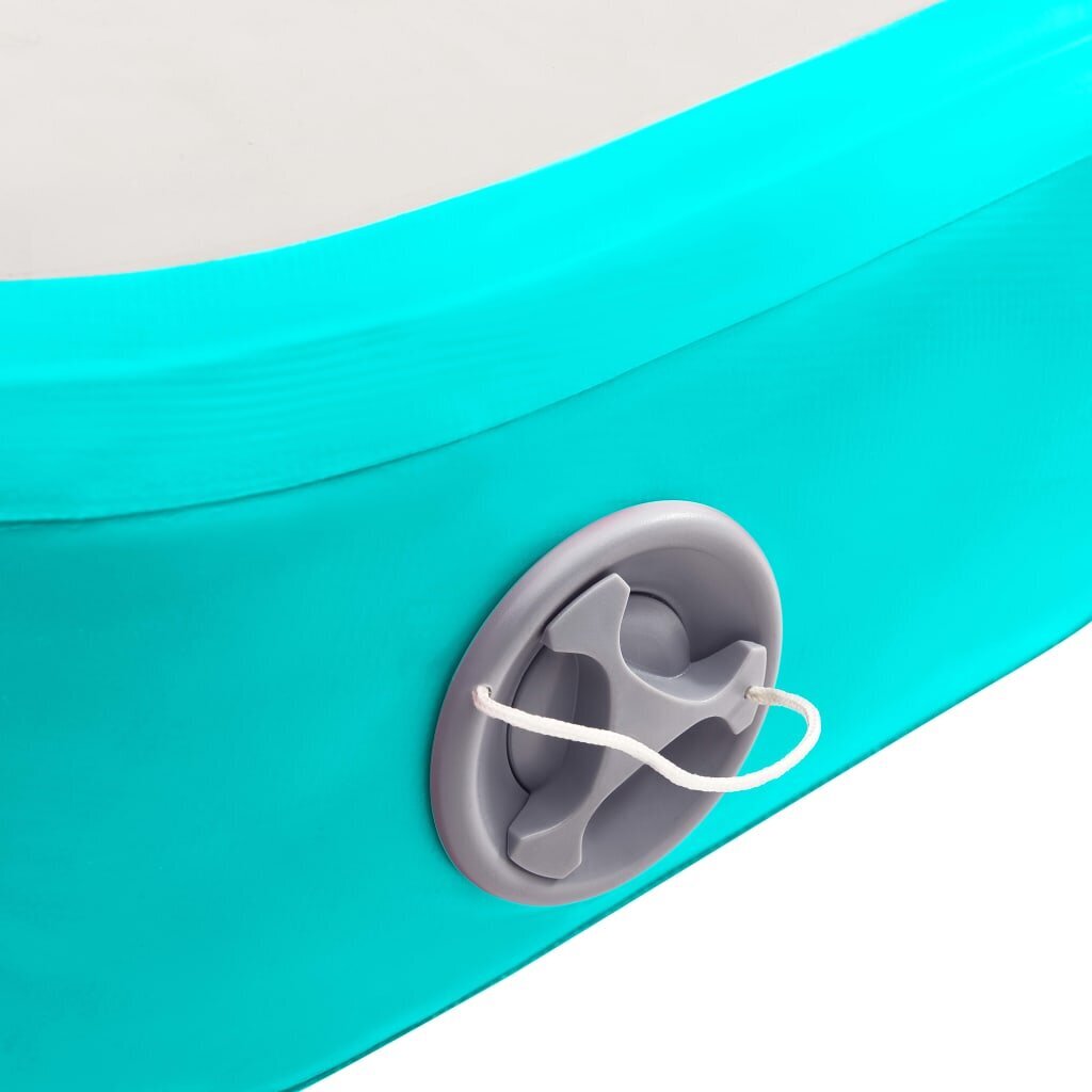 vidaXL Täytettävä voimistelumatto pumpulla 600x100x15 cm PVC vihreä hinta ja tiedot | Joogamatot | hobbyhall.fi