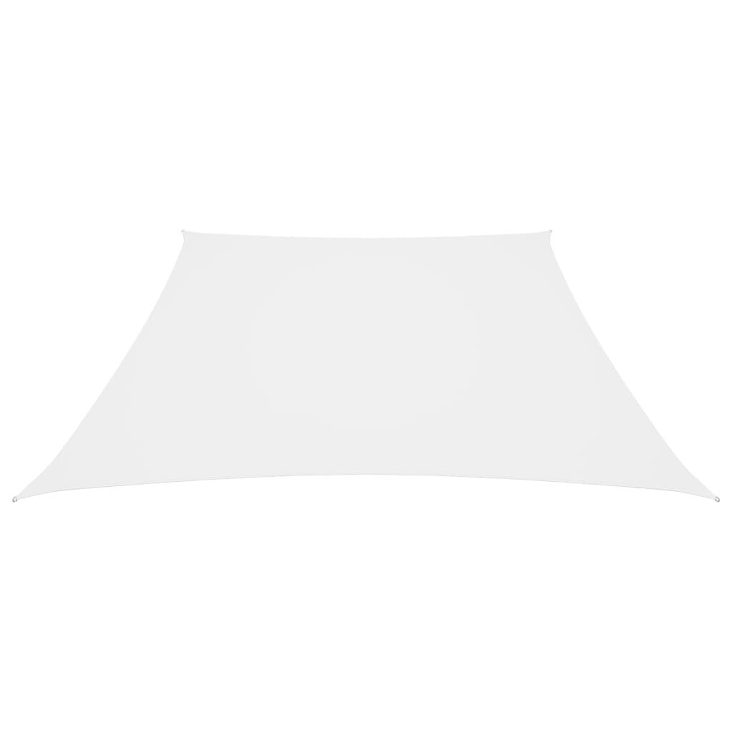 vidaXL Aurinkopurje Oxford-kangas puolisuunnikas 2/4x3 m valkoinen hinta ja tiedot | Aurinkovarjot ja markiisit | hobbyhall.fi