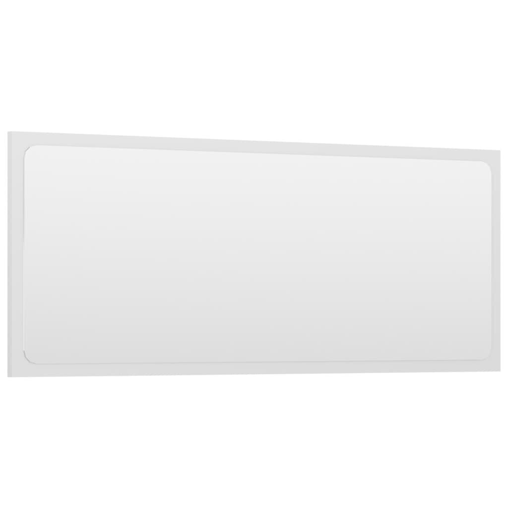 vidaXL Kylpyhuonepeili korkeakiilto valkoinen 90x1,5x37 cm lastulevy hinta ja tiedot | Kylpyhuonepeilit | hobbyhall.fi