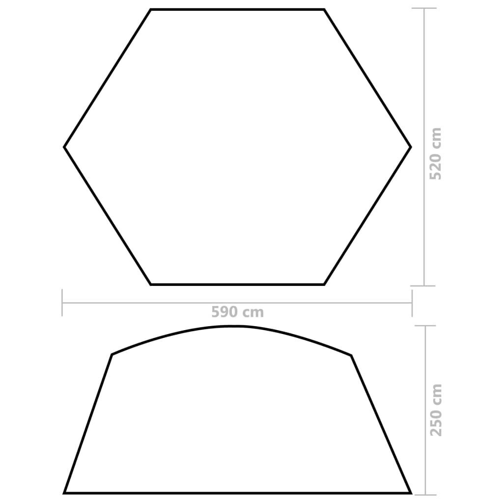 vidaXL Uima-altaan teltta kangas 590x520x250 cm maastokuvio hinta ja tiedot | Uima-allastarvikkeet | hobbyhall.fi