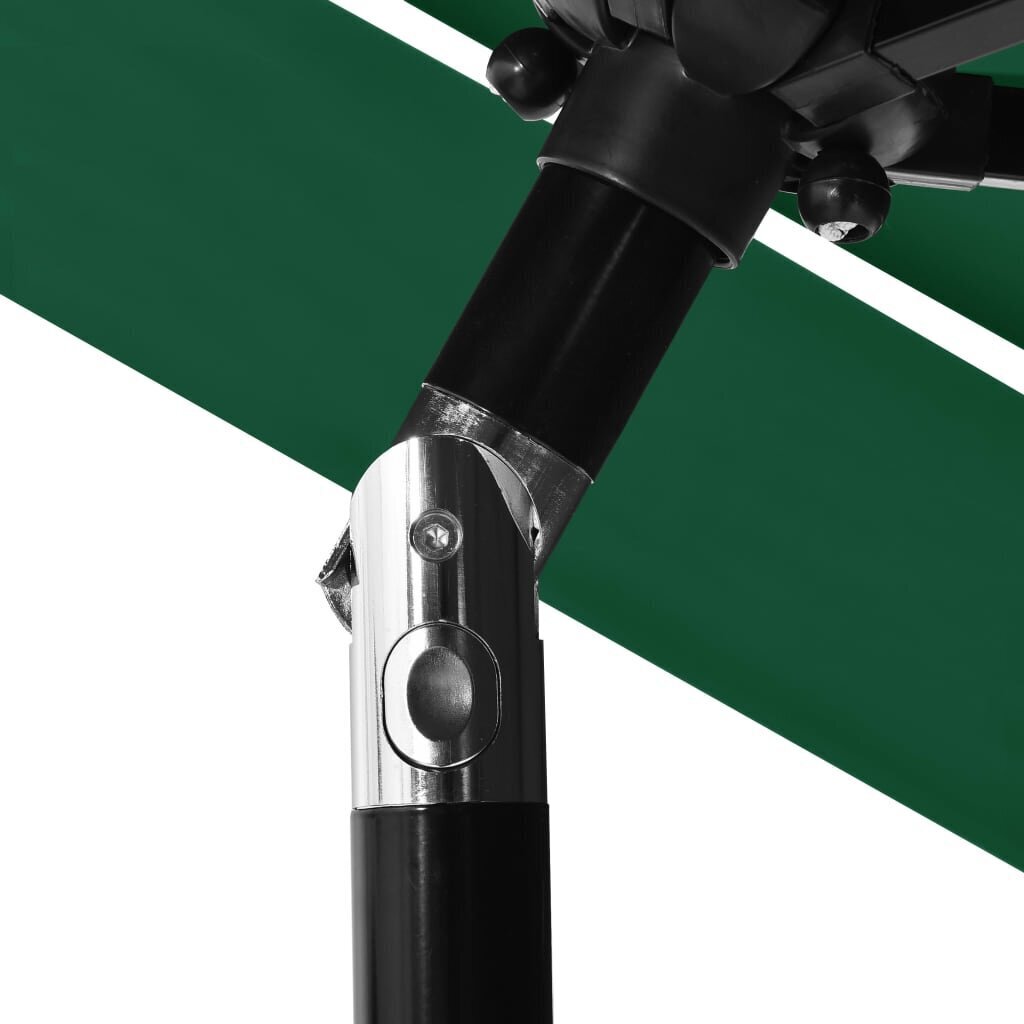 vidaXL 3-tasoinen aurinkovarjo alumiinitanko vihreä 2,5 m hinta ja tiedot | Aurinkovarjot ja markiisit | hobbyhall.fi