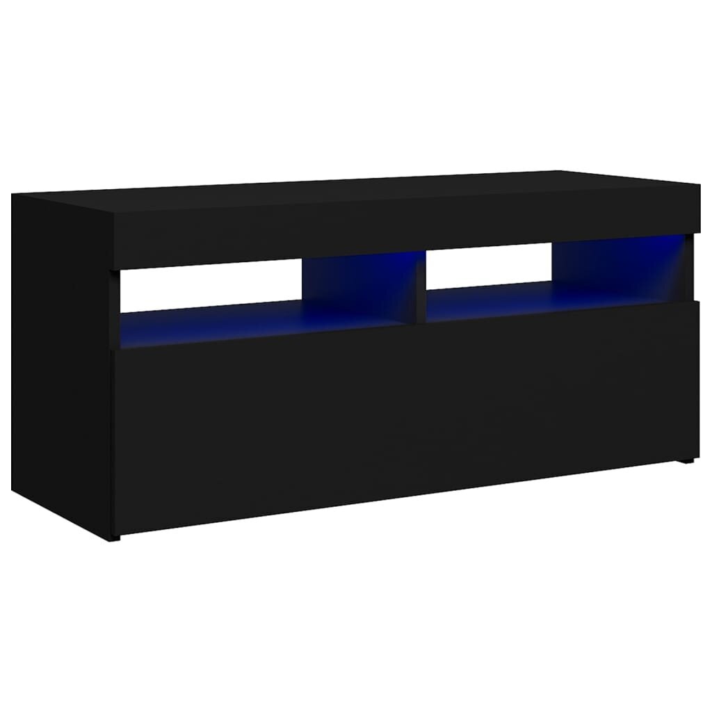 vidaXL TV-taso LED-valoilla musta 90x35x40 cm hinta ja tiedot | TV-tasot | hobbyhall.fi