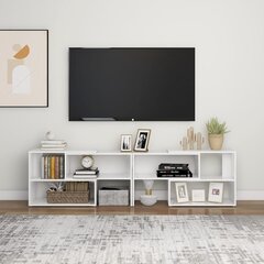 vidaXL TV-taso korkeakiilto valkoinen 149x30x52 cm lastulevy hinta ja tiedot | TV-tasot | hobbyhall.fi