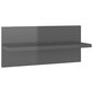 vidaXL Seinähyllyt 4 kpl korkeakiilto harmaa 40x11,5x18 cm hinta ja tiedot | Hyllyt | hobbyhall.fi