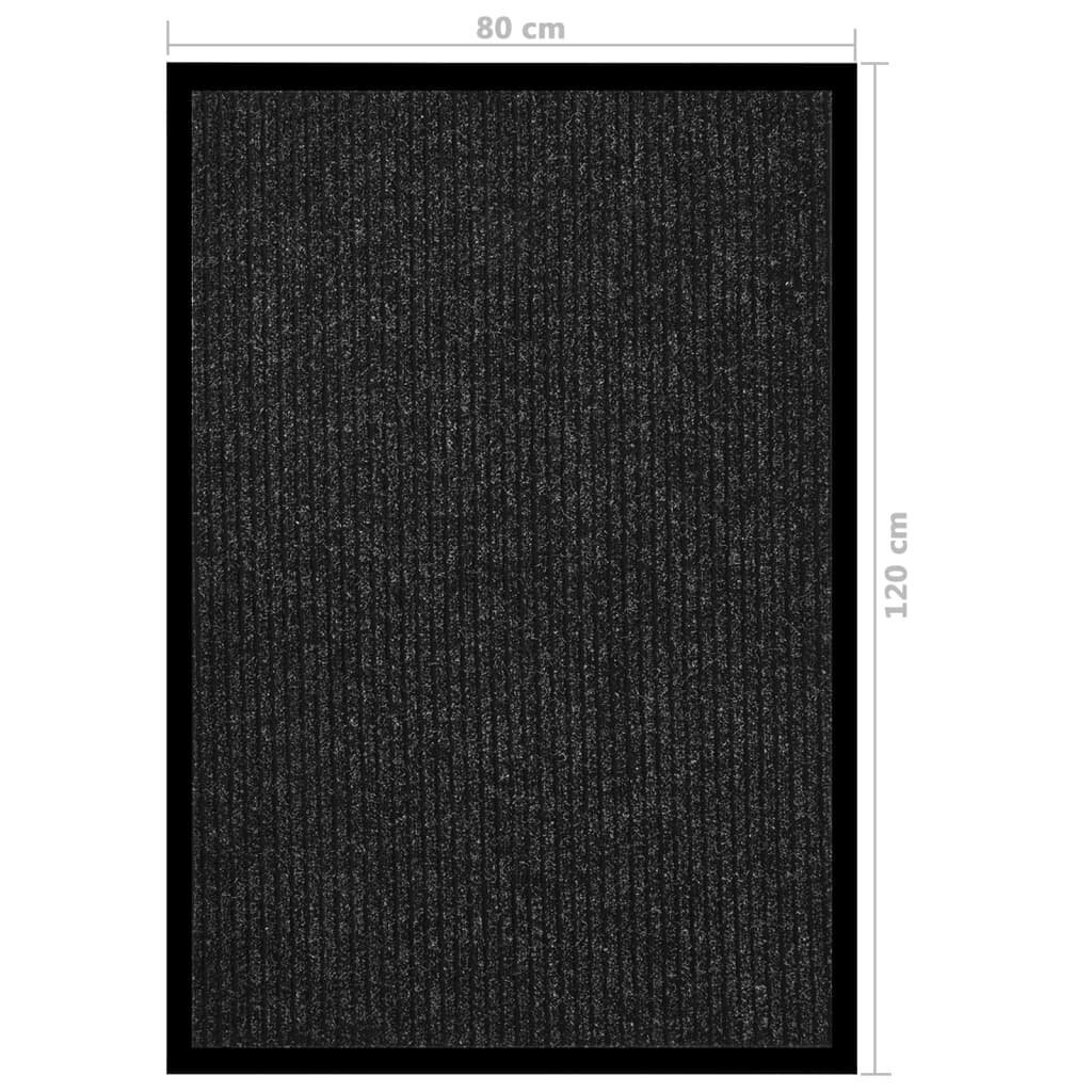 vidaXL Ovimatto raidallinen antrasiitti 80x120 cm hinta ja tiedot | Ovimatot | hobbyhall.fi