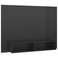 vidaXL TV-taso seinälle korkeakiilto harmaa 120x23,5x90 cm lastulevy hinta ja tiedot | TV-tasot | hobbyhall.fi