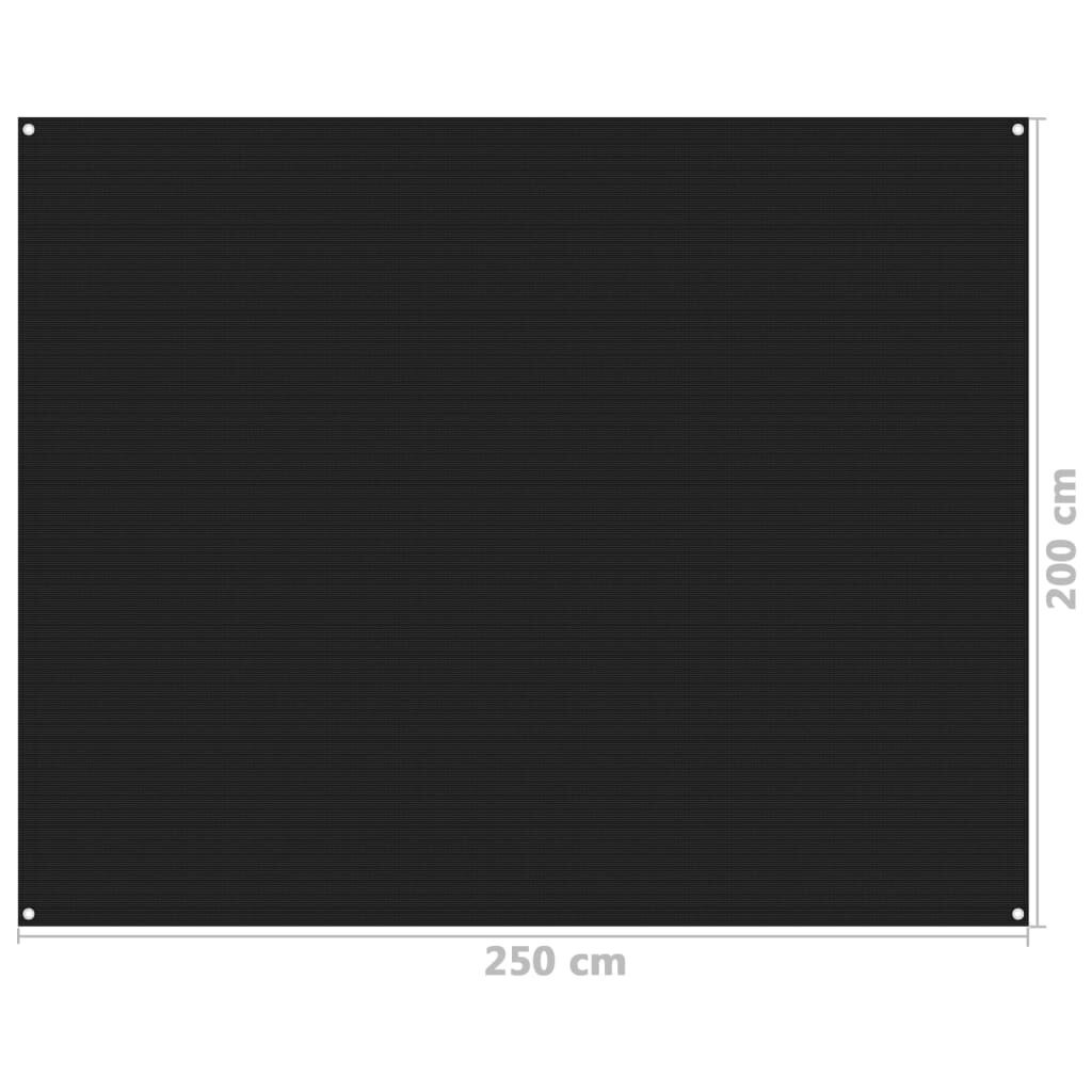 vidaXL Telttamatto 250x200 cm musta hinta ja tiedot | Muut retkeilyvarusteet | hobbyhall.fi