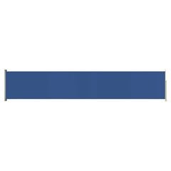 vidaXL Sisäänvedettävä terassin sivumarkiisi 117x600 cm sininen hinta ja tiedot | Aurinkovarjot ja markiisit | hobbyhall.fi