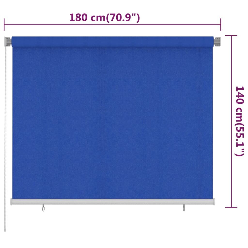 vidaXL Rullaverho ulkotiloihin 180x140 cm sininen HDPE hinta ja tiedot | Kaihtimet | hobbyhall.fi