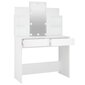 VidaXL Peilipöytä LED-valoilla valkoinen 96x40x142 cm hinta ja tiedot | Peilipöydät | hobbyhall.fi