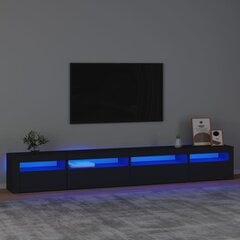 vidaXL TV-taso LED-valoilla musta 270x35x40 cm hinta ja tiedot | TV-tasot | hobbyhall.fi