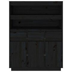 vidaXL Kaappi musta 89x40x116,5 cm täysi mänty hinta ja tiedot | Lipastot | hobbyhall.fi