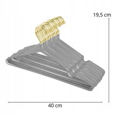 Metalliset ripustimet, 20 kpl, 40 x 19,5 cm hinta ja tiedot | Vaateripustimet ja pukupussit | hobbyhall.fi